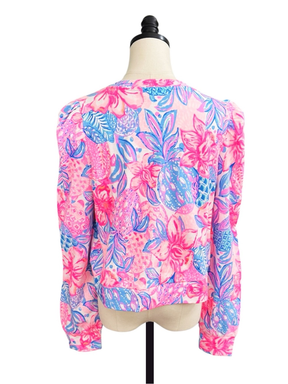 NWT Lilly Pulitzer Large Jansen Long Sleeve Sweatshirt Pink Isle Snappy Turtle - Picture 3 of 8